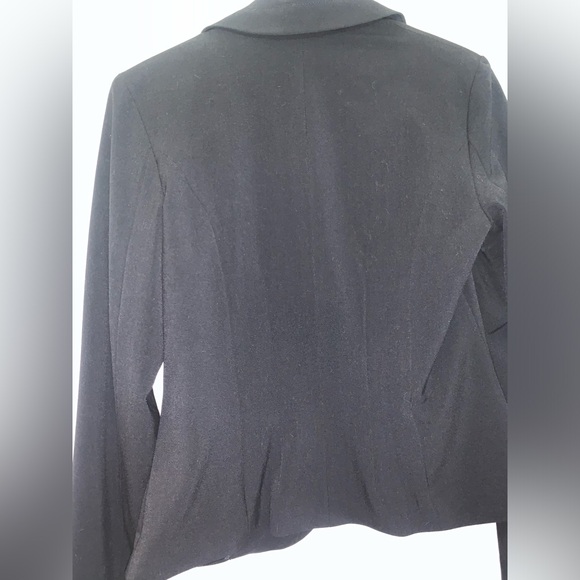 Candie’s Black Blazer Single Button Padded Shoulders - Women’s Large - Picture 9 of 11